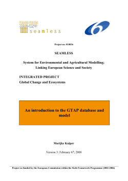 2 A short introduction to the GTAP database