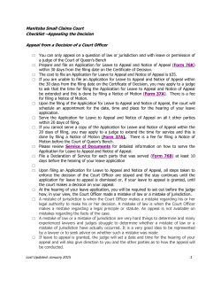 Appealing the Decision