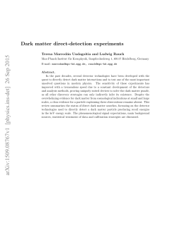 Dark matter direct-detection experiments