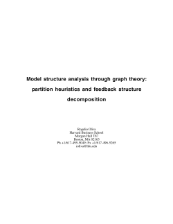 Model structure analysis through graph theory: partition heuristics