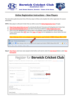 Online Registration Instructions &ndash; New Players