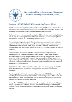 Host the 10 th ICN INP/APN Network Conference 2018