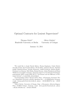 Optimal Contracts for Lenient Supervisors