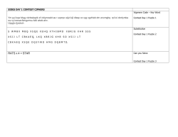 Day 1 Contest Ciphers
