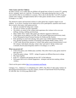 Video Games and Our Children