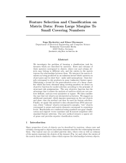 Feature Selection and Classification on Matrix Data: From Large