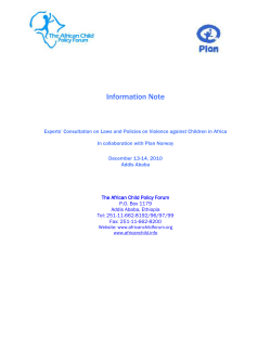 Protection of Children against Violence in Africa