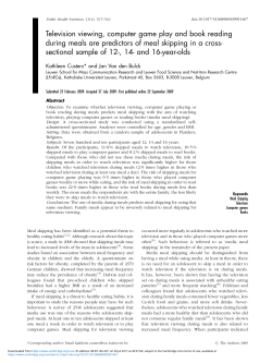 Television viewing, computer game play and book reading during