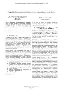 Compatibility Relation and its Application to Network
