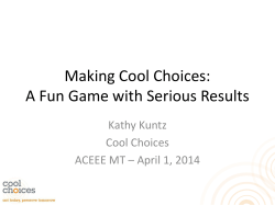 Making Cool Choices: A Fun Game with Serious Results