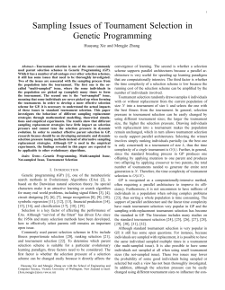 Sampling Issues of Tournament Selection in Genetic Programming