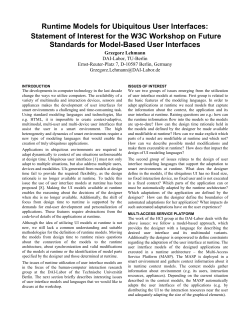 Runtime Models for Ubiquitous User Interfaces: Statement of Interest