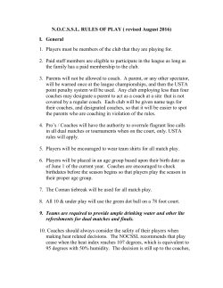 N.O.C.S.S.L. RULES OF PLAY ( revised August 2016) I. General 1