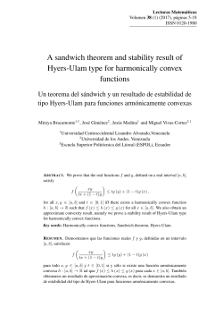 A sandwich theorem and stability result of Hyers