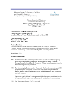 The Delta Strategy Records - Johnson Center for Philanthropy