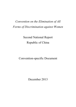 ROC CEDAW 2nd REPORT_Convention specific Document