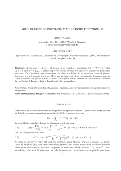 SOME CLASSES OF COMPLETELY MONOTONIC FUNCTIONS, II