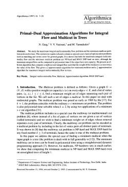 Primal-dual approximation algorithms for integral flow and multicut