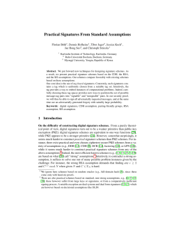Practical Signatures From Standard Assumptions