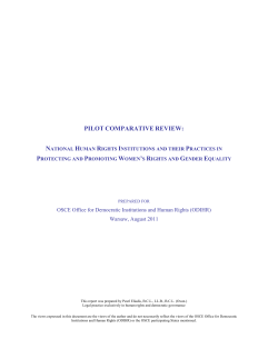 Issues to consider in the drafting of NHRI legislation