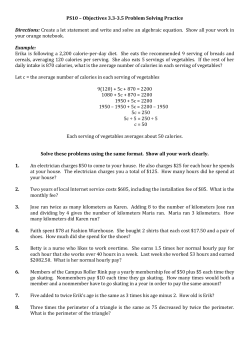 PS10: Problem Solving Practice Worksheet