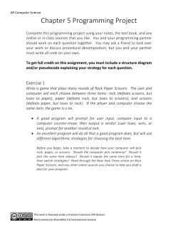 Chapter 5 Programming Project
