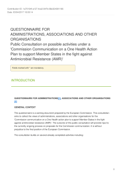 QUESTIONNAIRE FOR ADMINISTRATIONS
