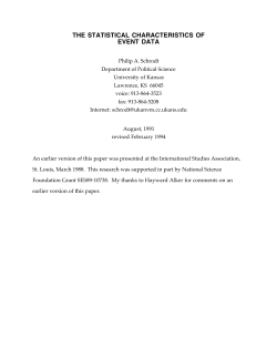 the statistical characteristics of event data