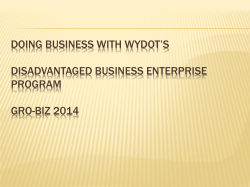 Doing Business with WYDOT*s DBE Program