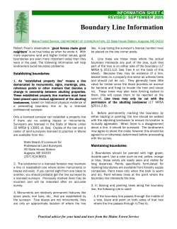Boundary Line Information