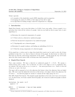 1 Introduction 2 Depth First Search