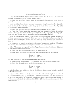 Math 256 Homework Set 6 1. (a) Show that a finite disjoint union of