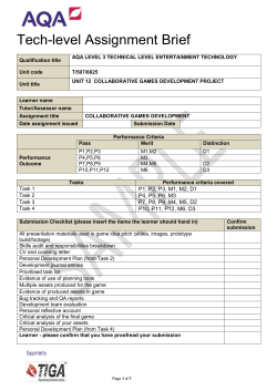 Collaborative games development project
