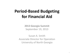 Period-Based Budgeting for Financial Aid