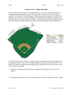 Activity 2.5.1a &ndash; Home Run Ball