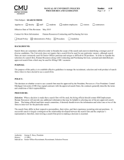 Search Firm Policy - Central Michigan University