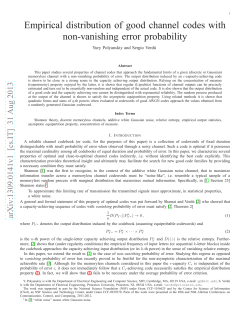 Empirical distribution of good channel codes with non