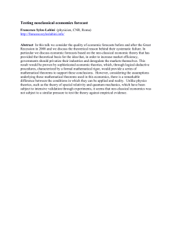 Testing neoclassical economics forecast