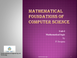 Mathematical foundations of computer science