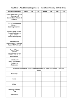 Area of learning