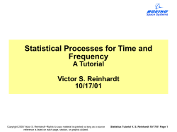 Statistical Processes for Time and Frequency