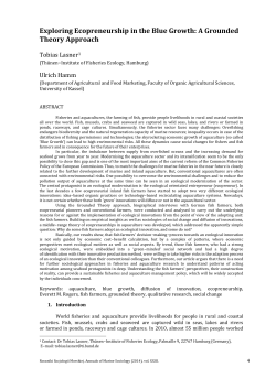 Exploring Ecopreneurship in the Blue Growth: A Grounded Theory