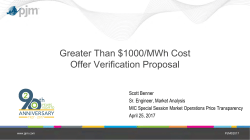 Greater Than $1000/MWh Cost Offer Verification Proposal