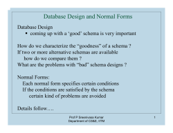 Database Design and Normal Forms