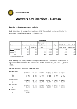 Answers Key Exercises - blavaan Exercise 1