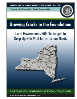 Growing Cracks in the Foundation - Office of the State Comptroller