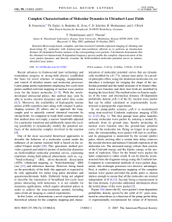 Complete Characterization of Molecular Dynamics in Ultrashort