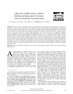 a review of mechanical move sprinkler irrigation control and