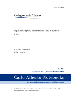 Equilibrium price of immediacy and infrequent trade