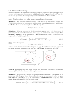 2.2 Limits and continuity